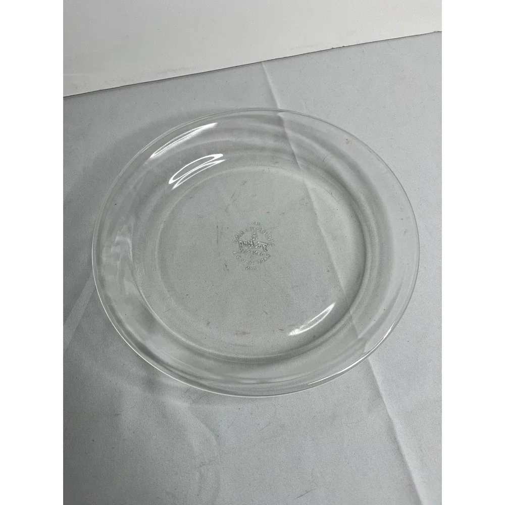 2 - Anchor Hocking Fire King Glass Pie Plate Ovenproof 9 Inch Clear